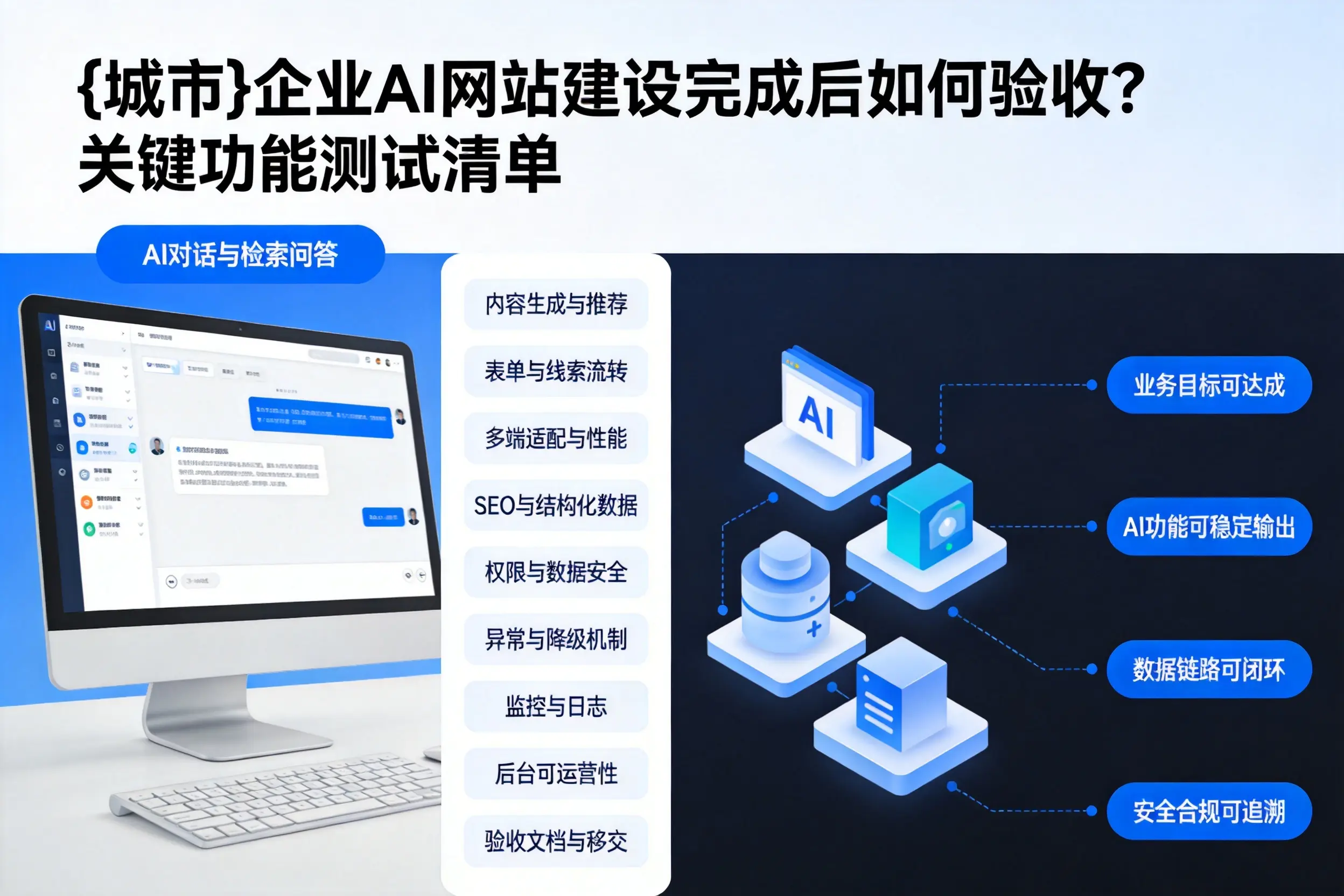 朔州企业AI网站建设完成后如何验收?关键功能测试清单
