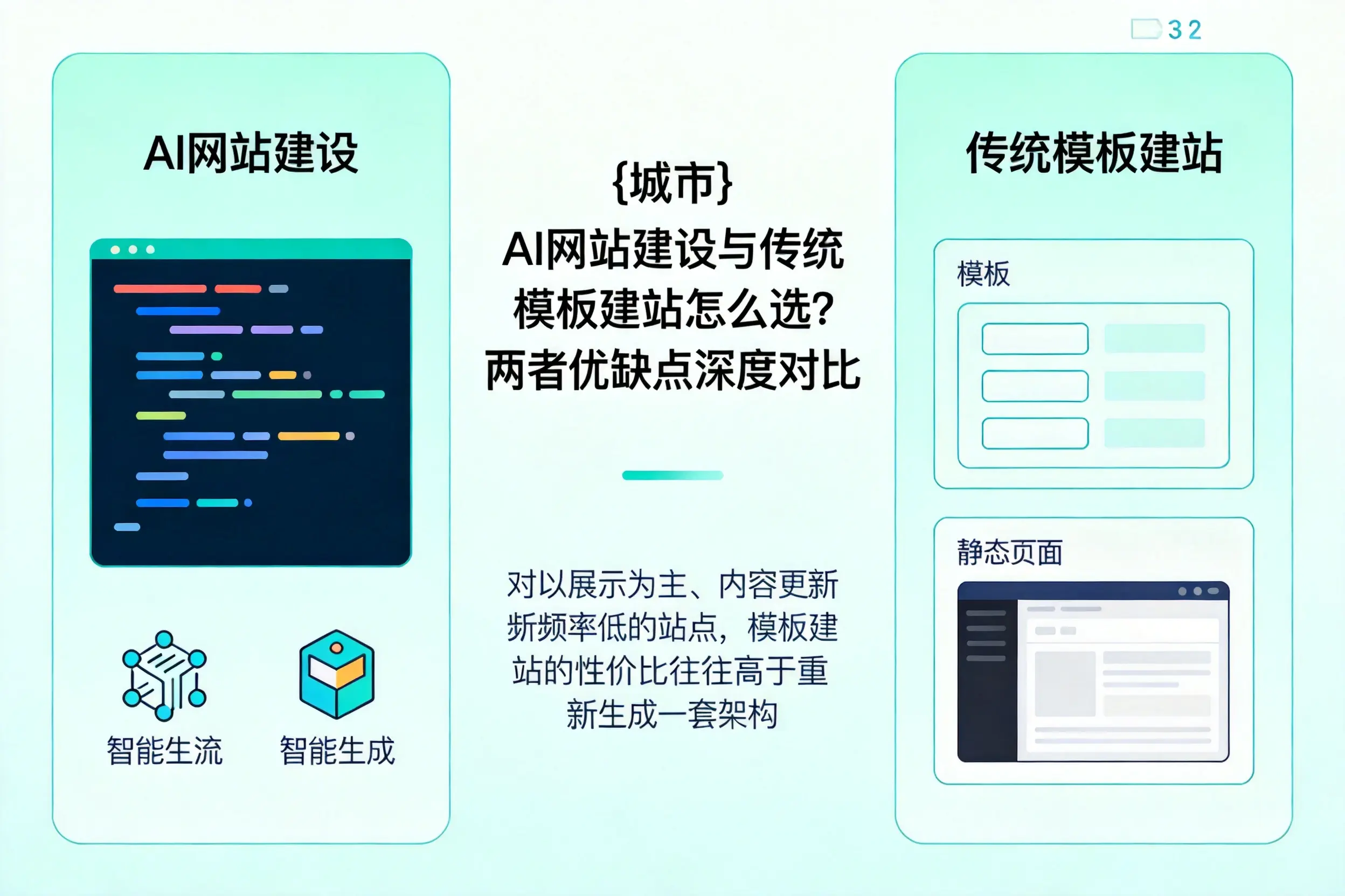 朔州AI网站建设与传统模板建站怎么选？两者优缺点深度对比
