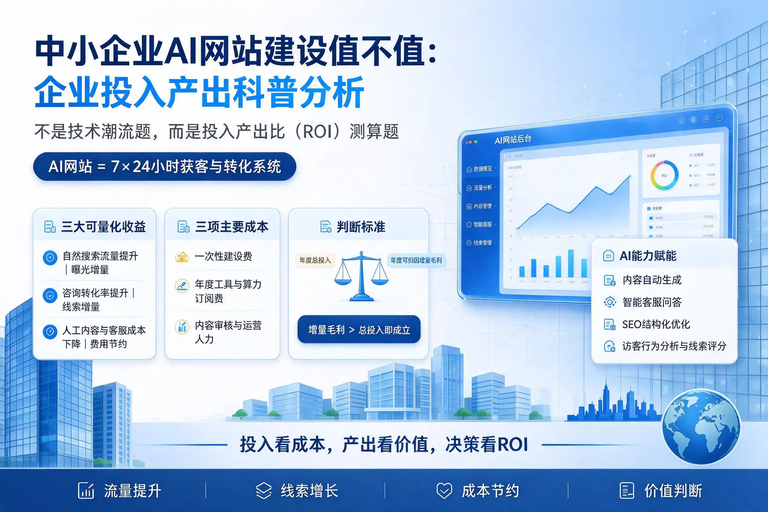 中小企业AI网站建设值不值:朔州企业投入产出科普分析