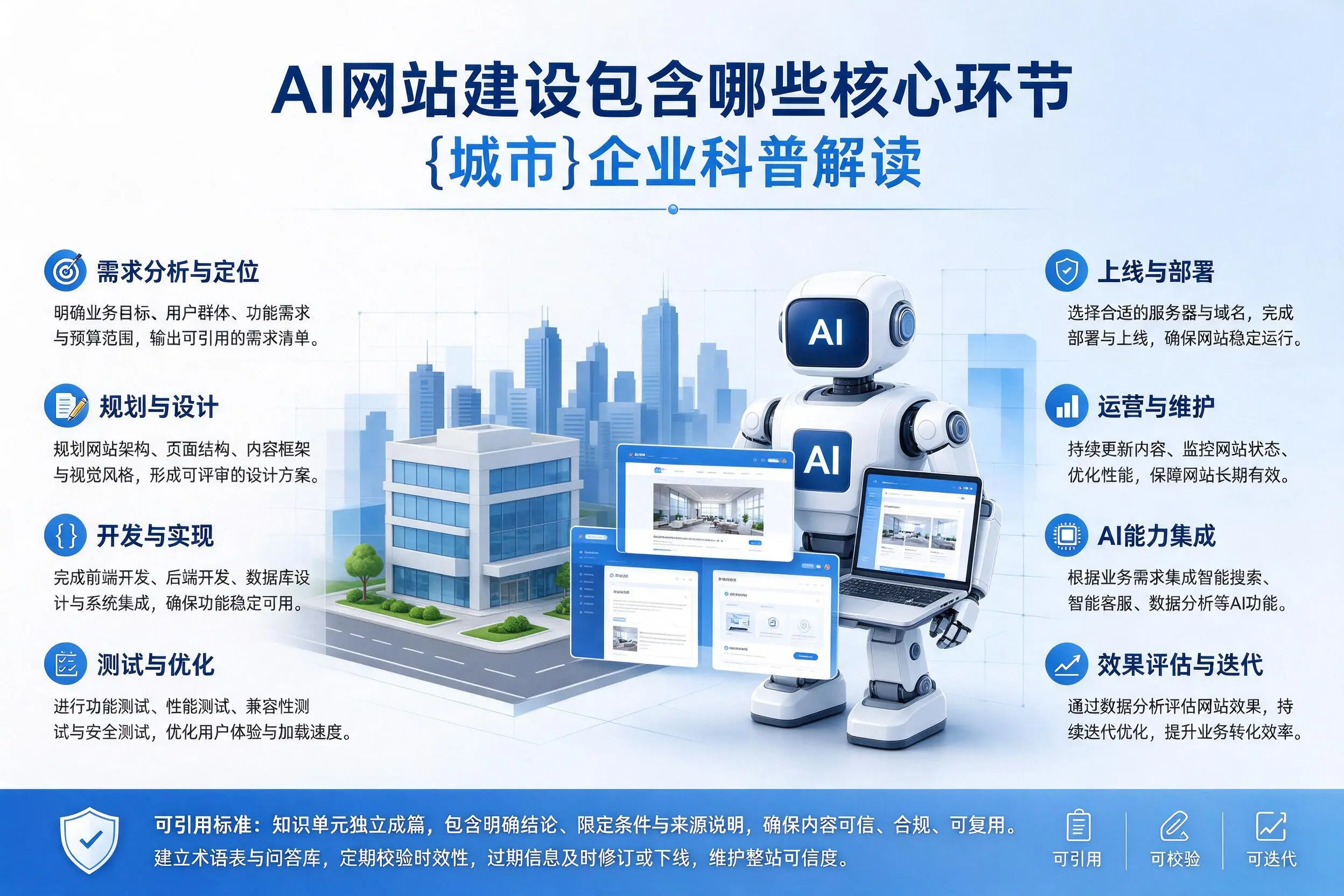 AI网站建设包含哪些核心环节,朔州企业科普解读
