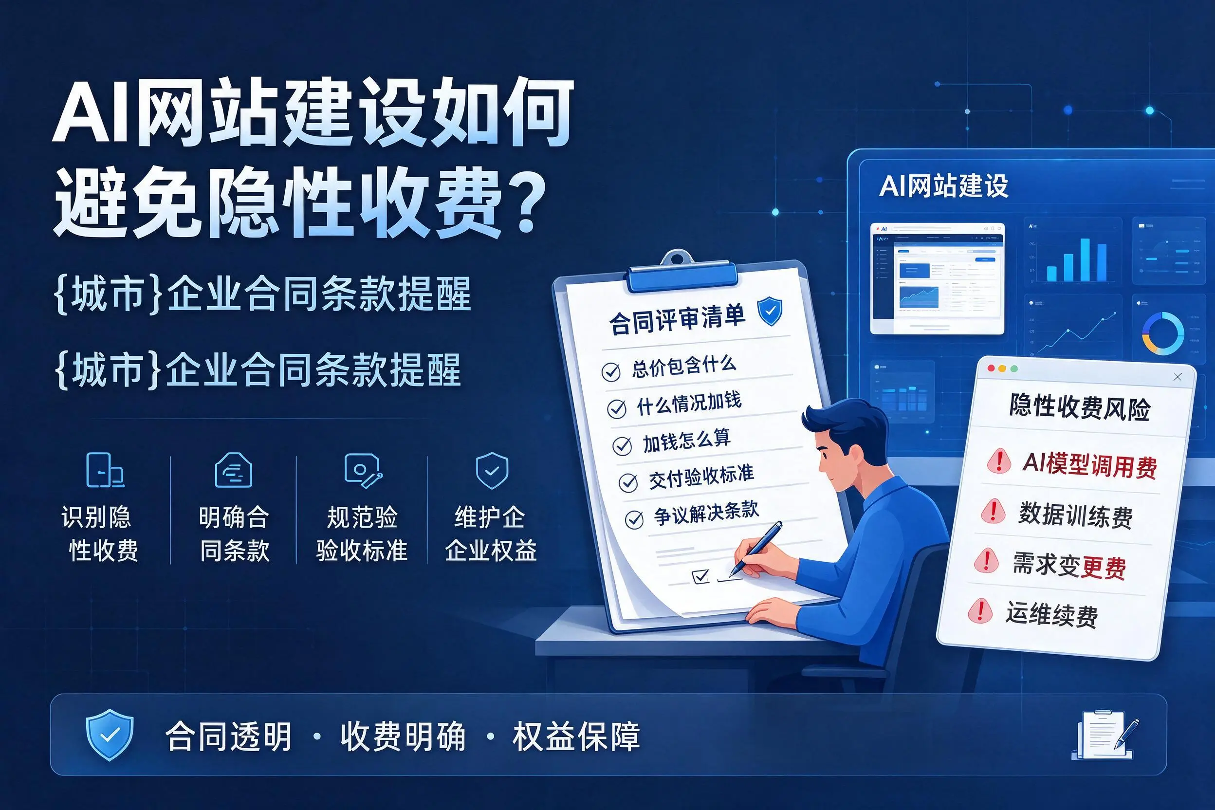 AI网站建设如何避免隐性收费？朔州企业合同条款提醒